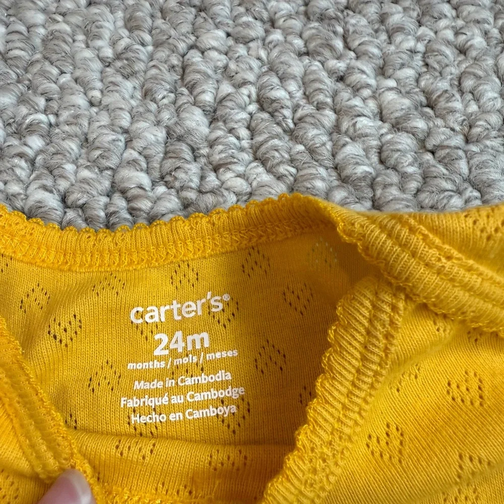 Carter's Size 24 Months Baby Girl Long Sleeve Bodysuits‎ 4 Pack